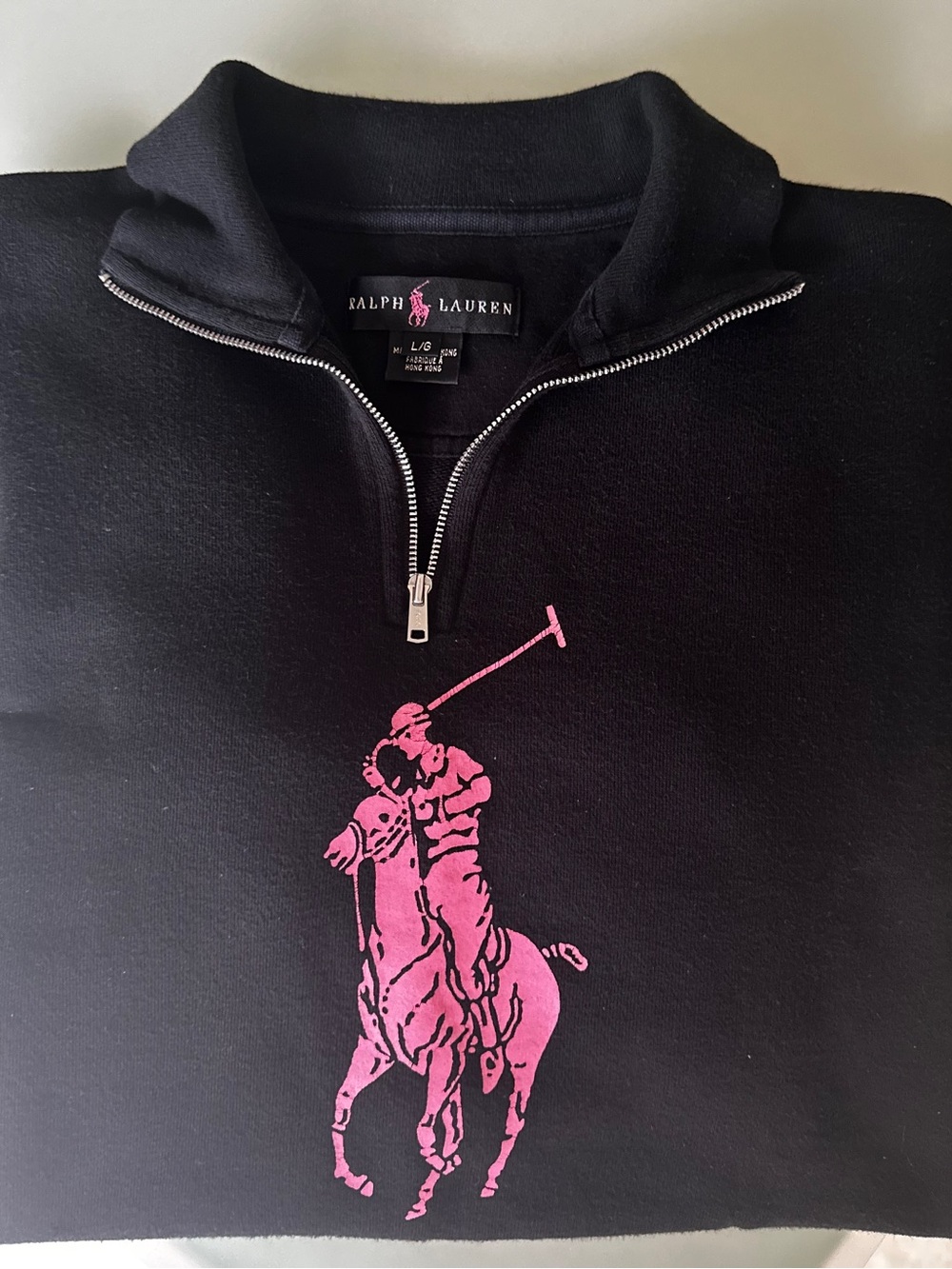Y2K Ralph Lauren “ Pink Pony” 3/4 Zippered Sweatshirt - LK NEW